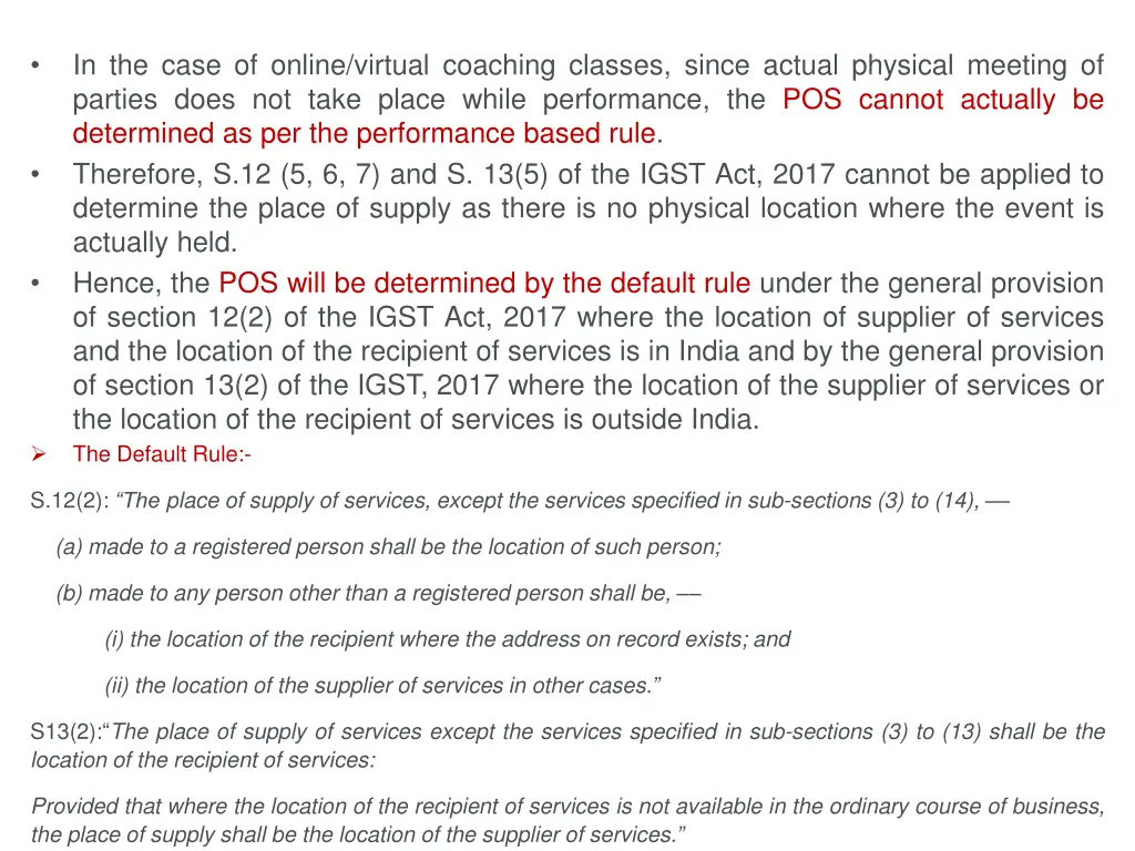 in the case of online virtual coaching classes