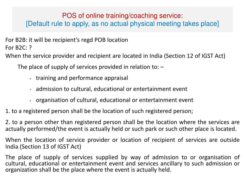 pos of online training coaching service default