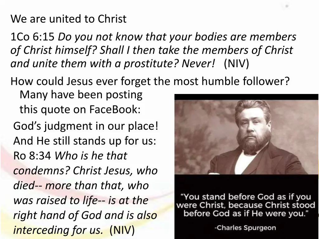 we are united to christ 1co 6 15 do you not know