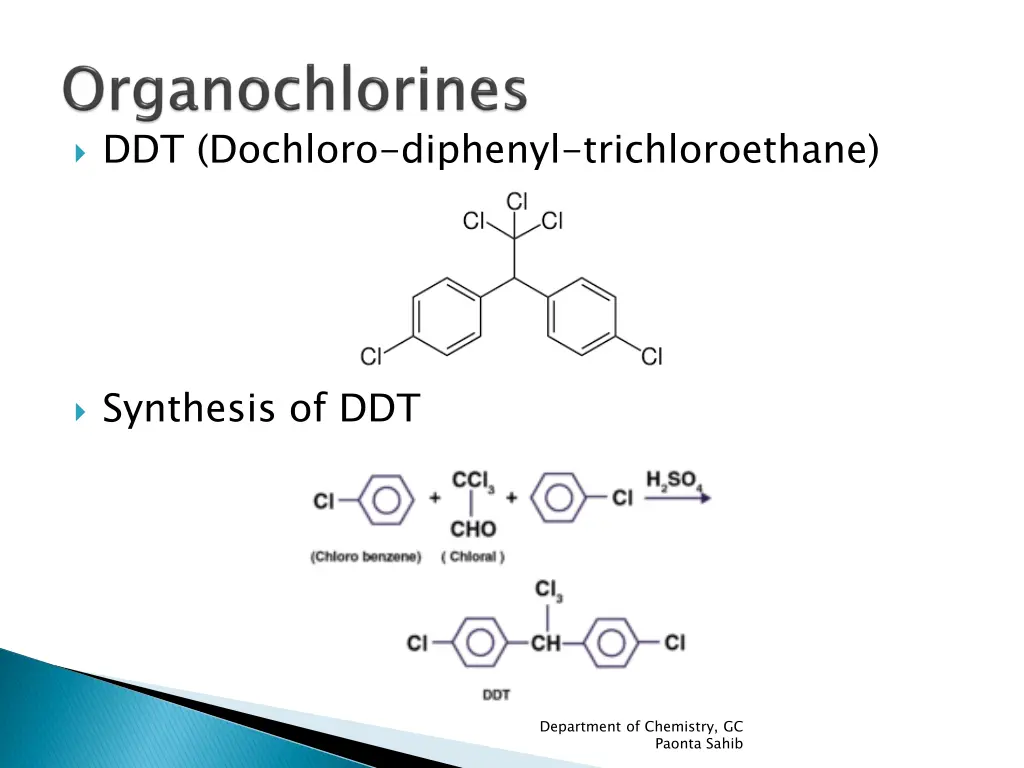 ddt dochloro diphenyl trichloroethane
