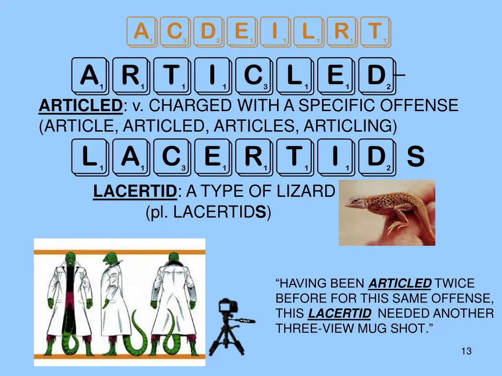 acdeilrt articled articled v charged with