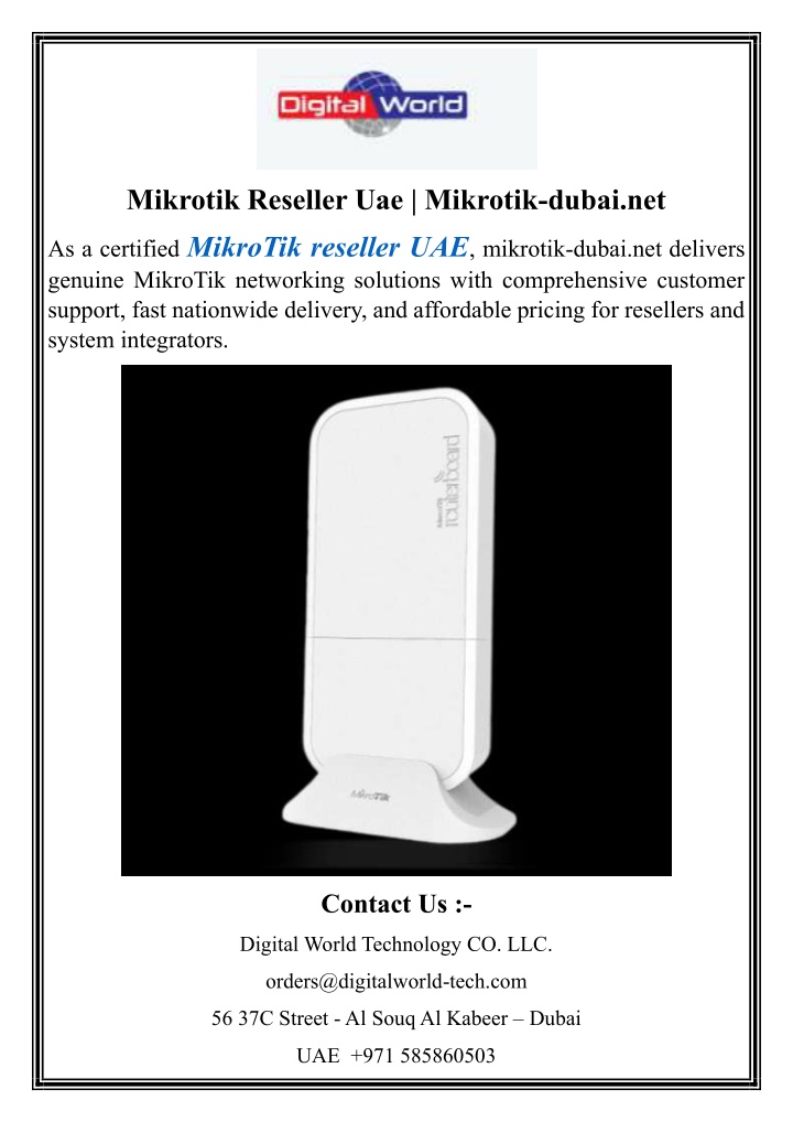 mikrotik reseller uae mikrotik dubai net