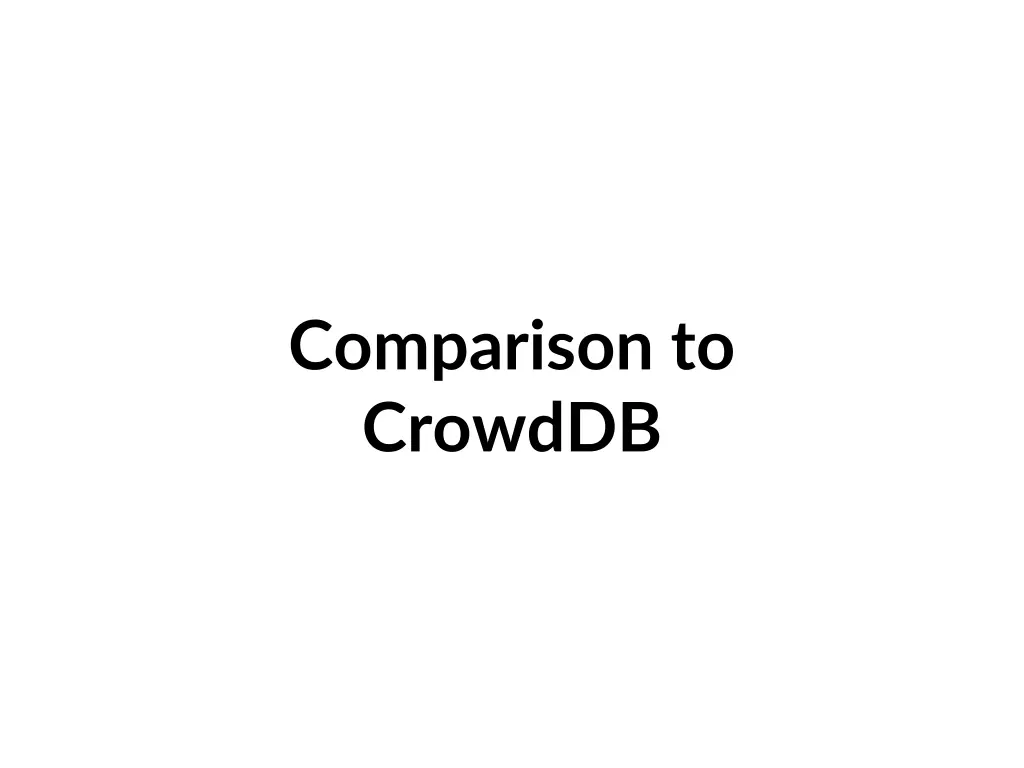 comparison to crowddb