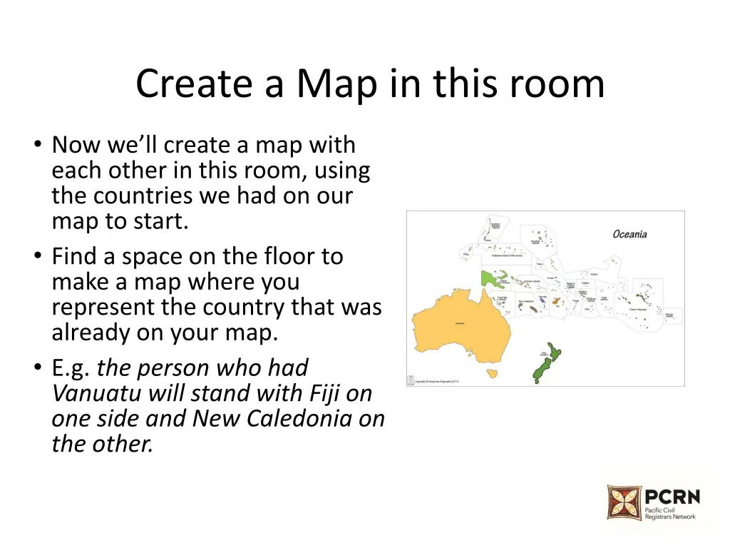create a map in this room