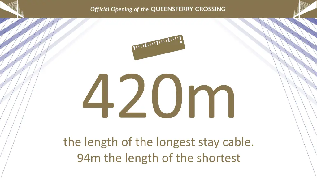 the length of the longest stay cable