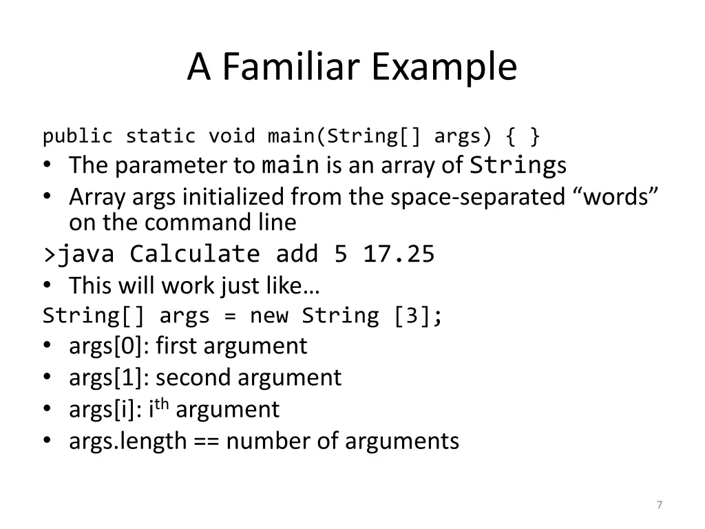 a familiar example