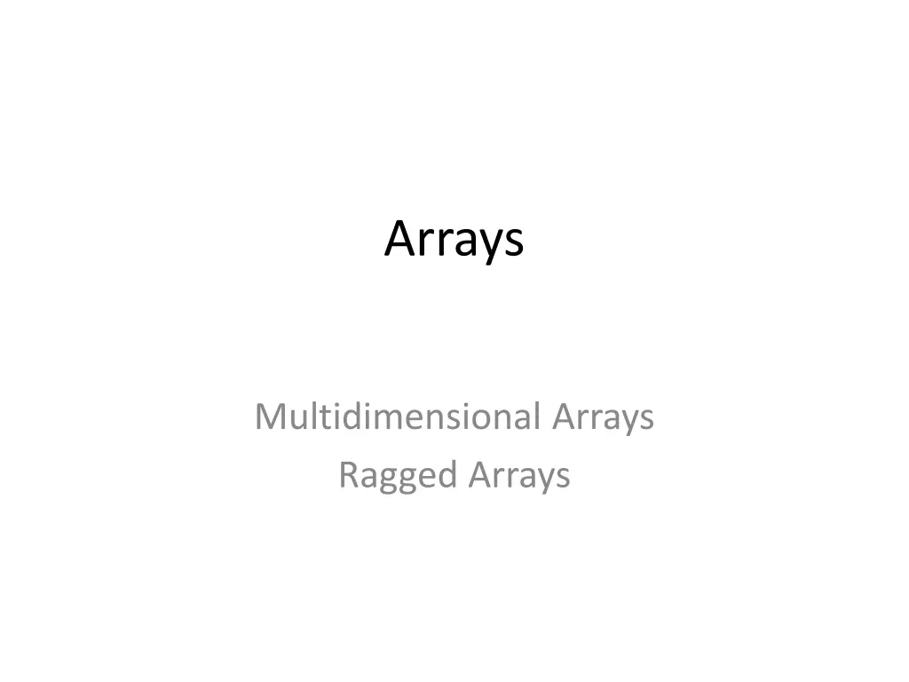 arrays 2