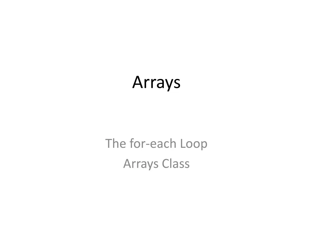arrays 3