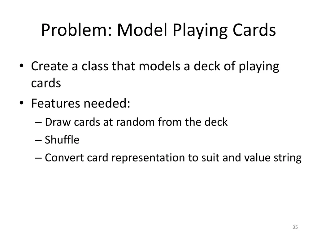 problem model playing cards