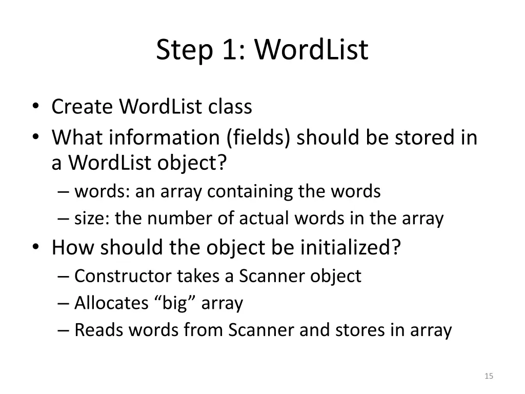 step 1 wordlist