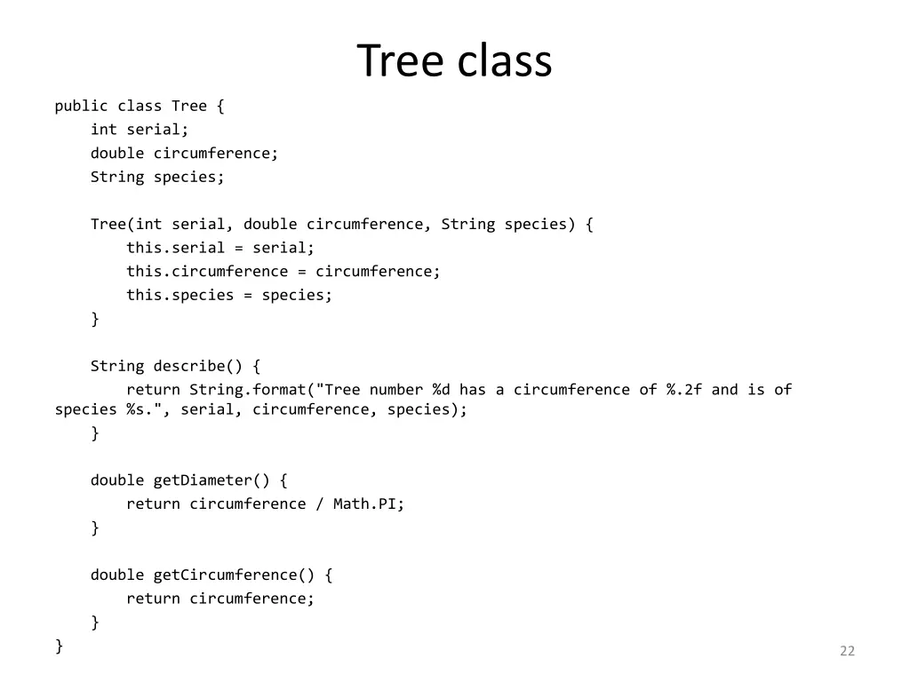 tree class