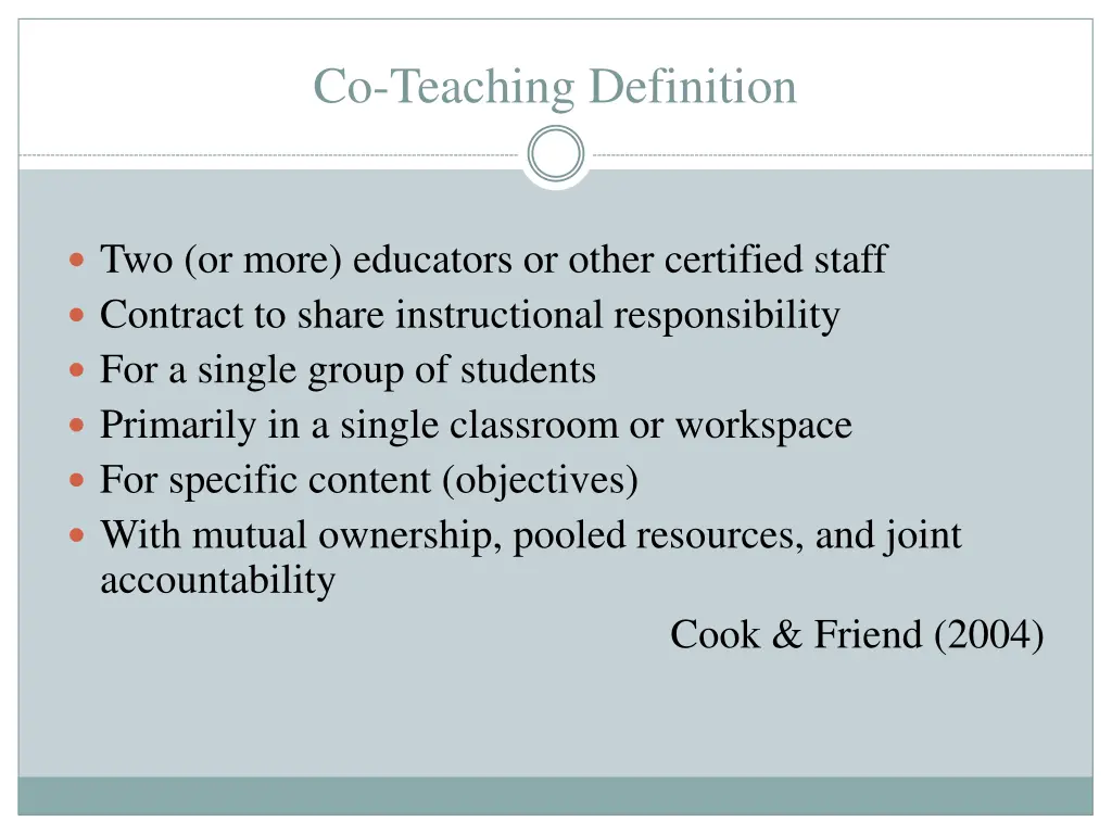 co teaching definition