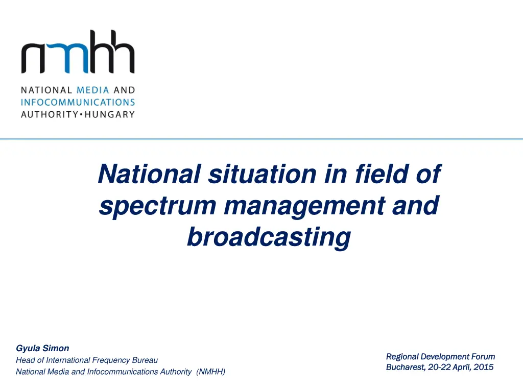 national situation in field of spectrum
