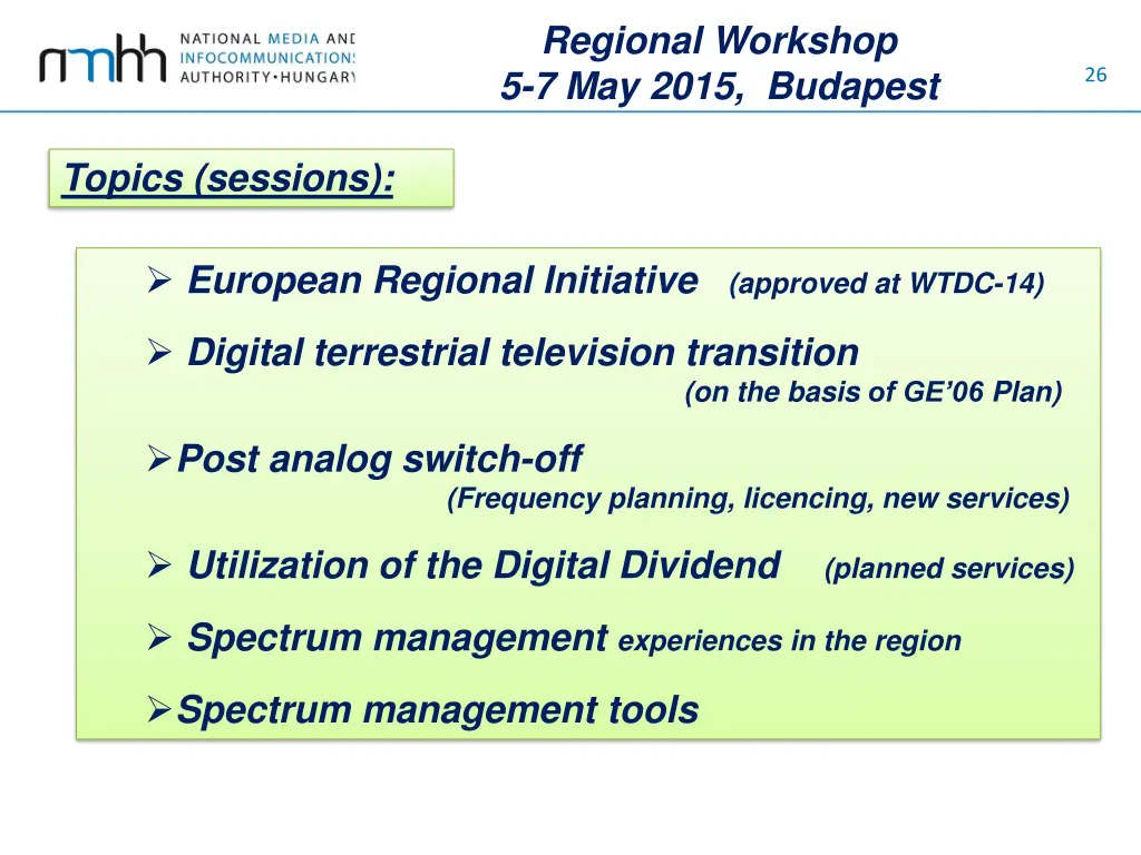 regional workshop 5 7 may 2015 budapest