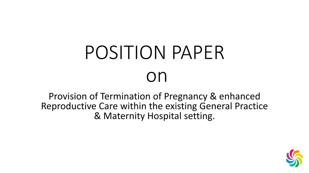 position paper on provision of termination