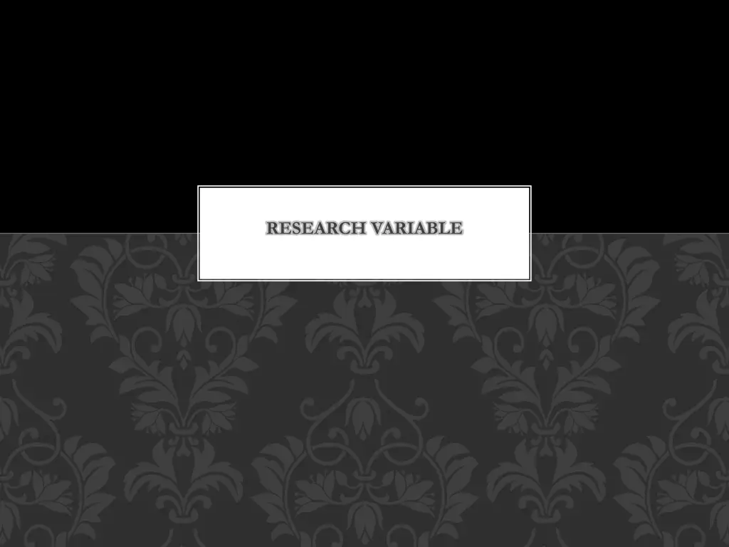 research variable