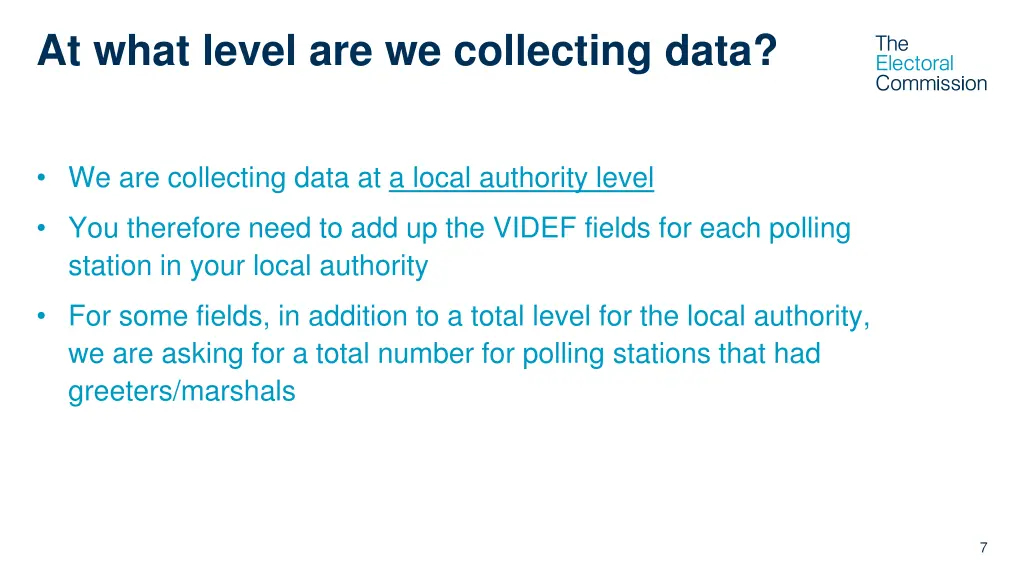 at what level are we collecting data