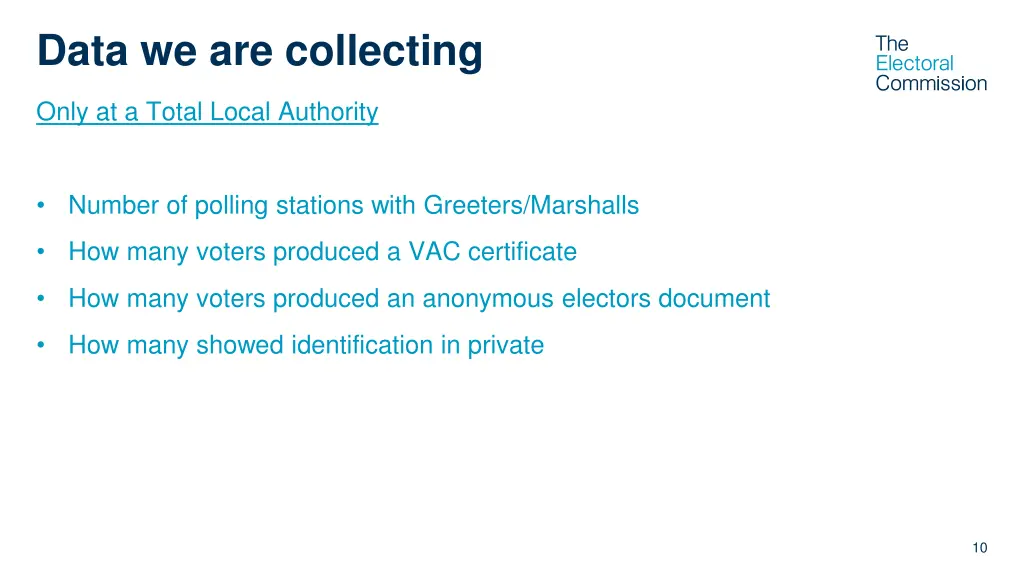 data we are collecting
