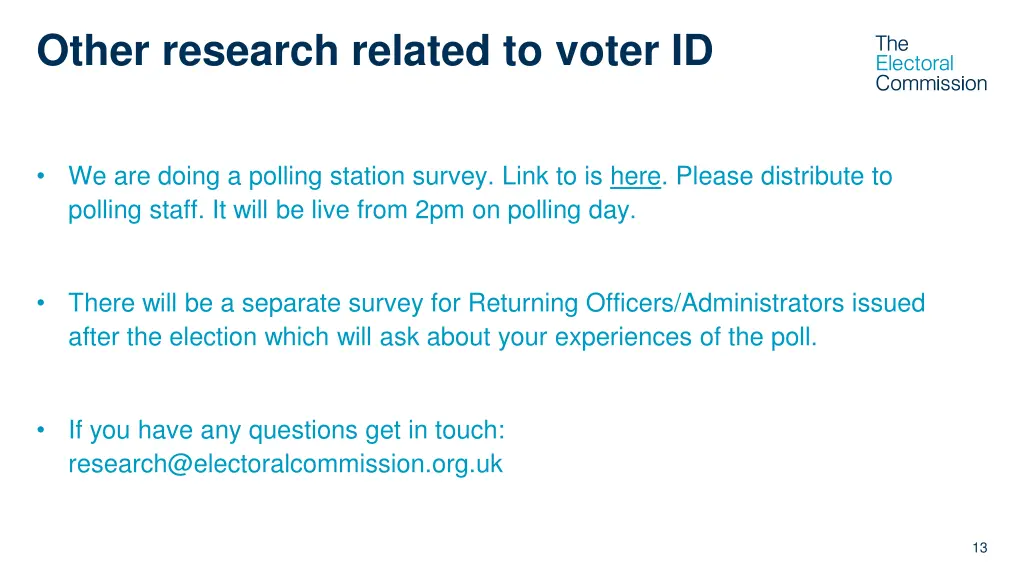 other research related to voter id