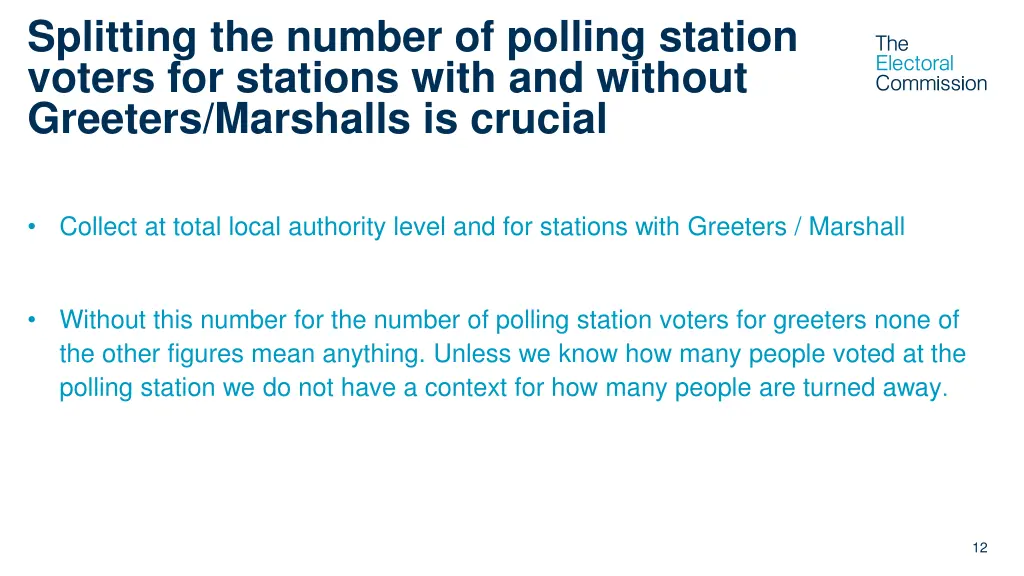 splitting the number of polling station voters