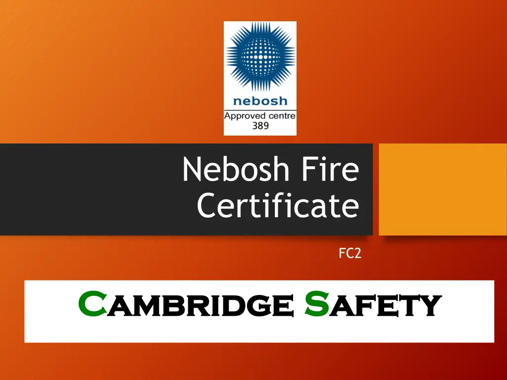 nebosh fire certificate