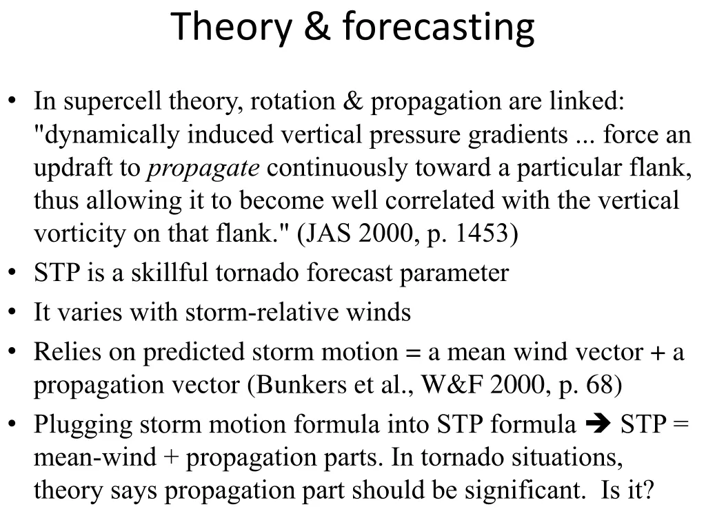 theory forecasting