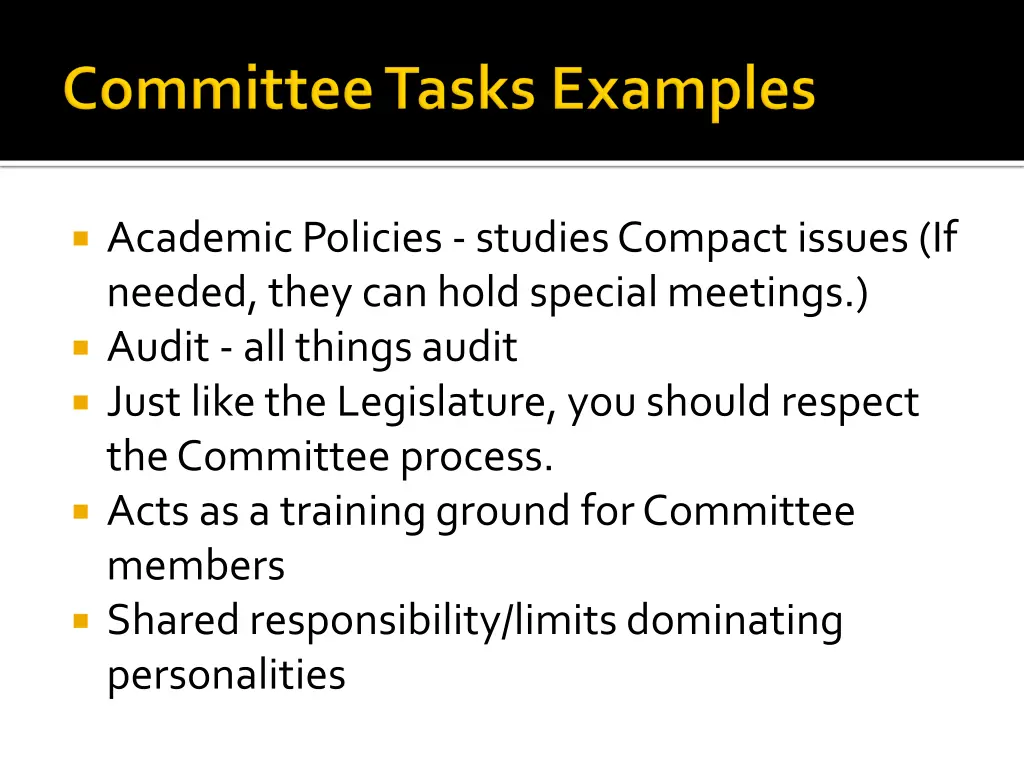 academic policies studies compact issues