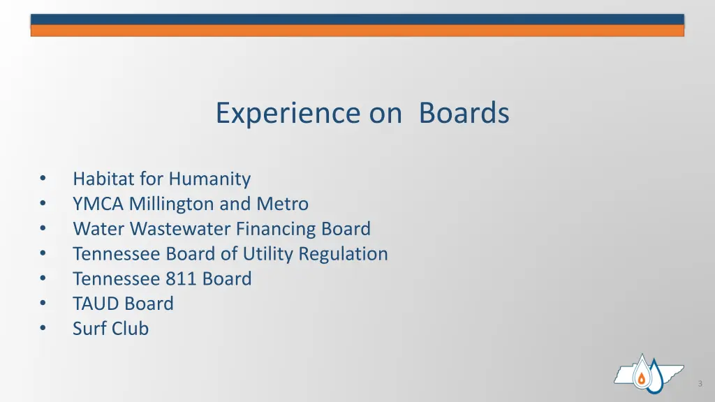 experience on boards