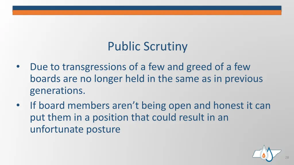 public scrutiny