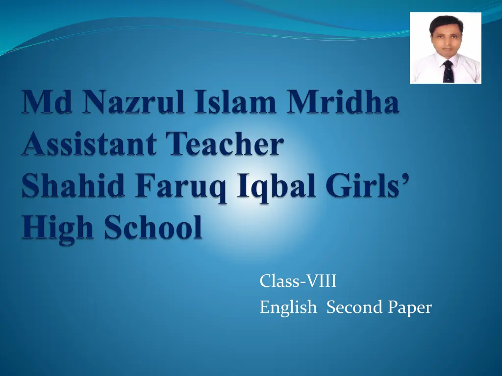 class viii english second paper