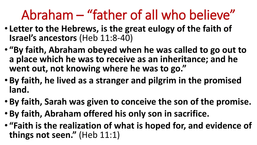 abraham abraham father of all who believe father