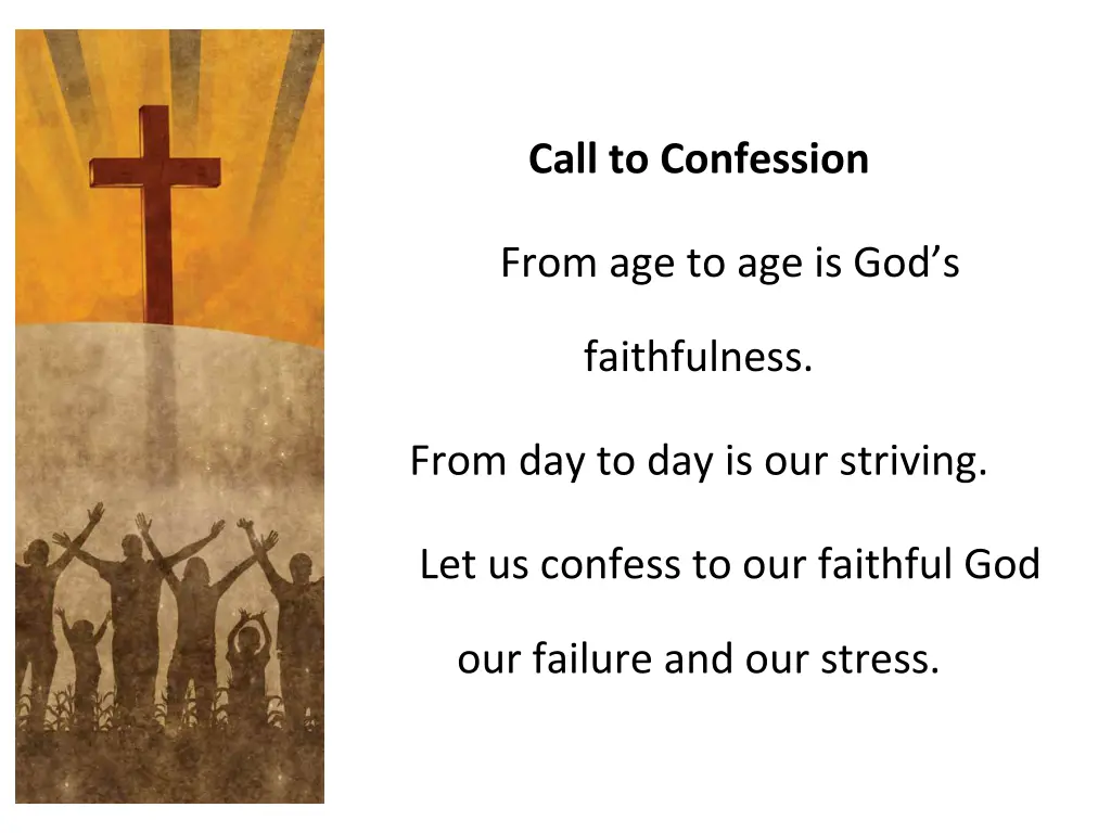 call to confession
