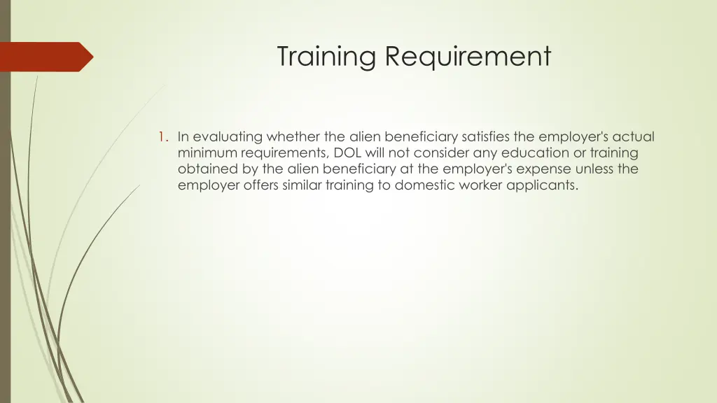 training requirement