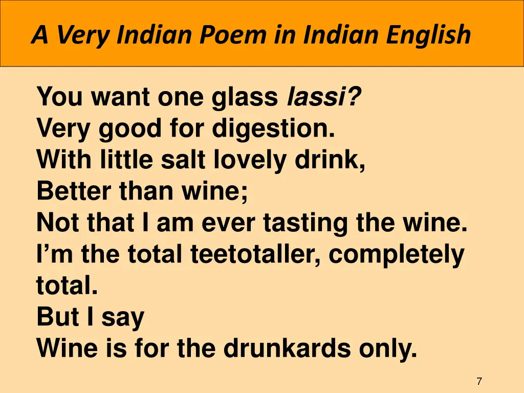 a very indian poem in indian english 5