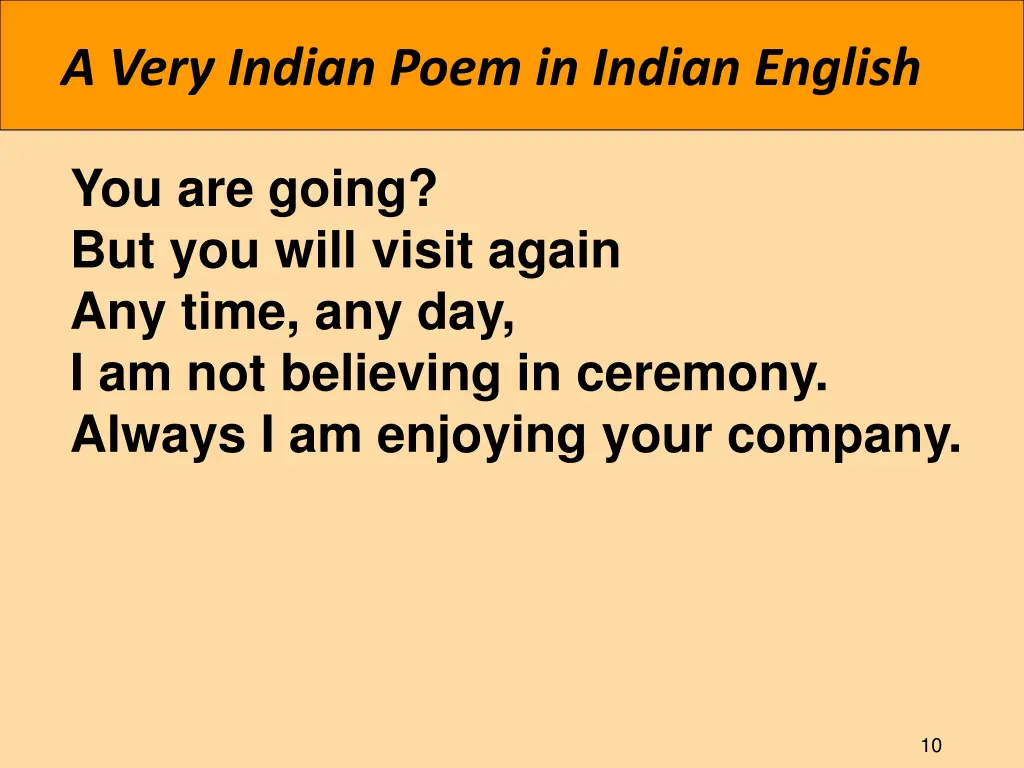a very indian poem in indian english 8
