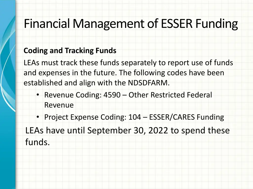 financial management of esser funding