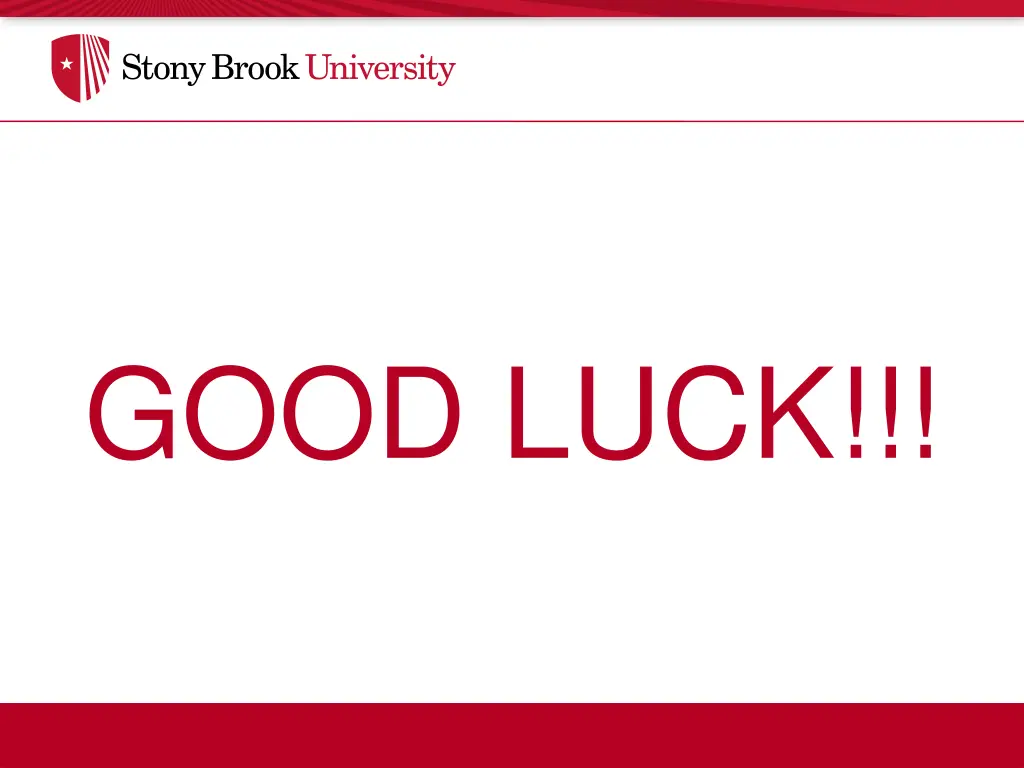 good luck