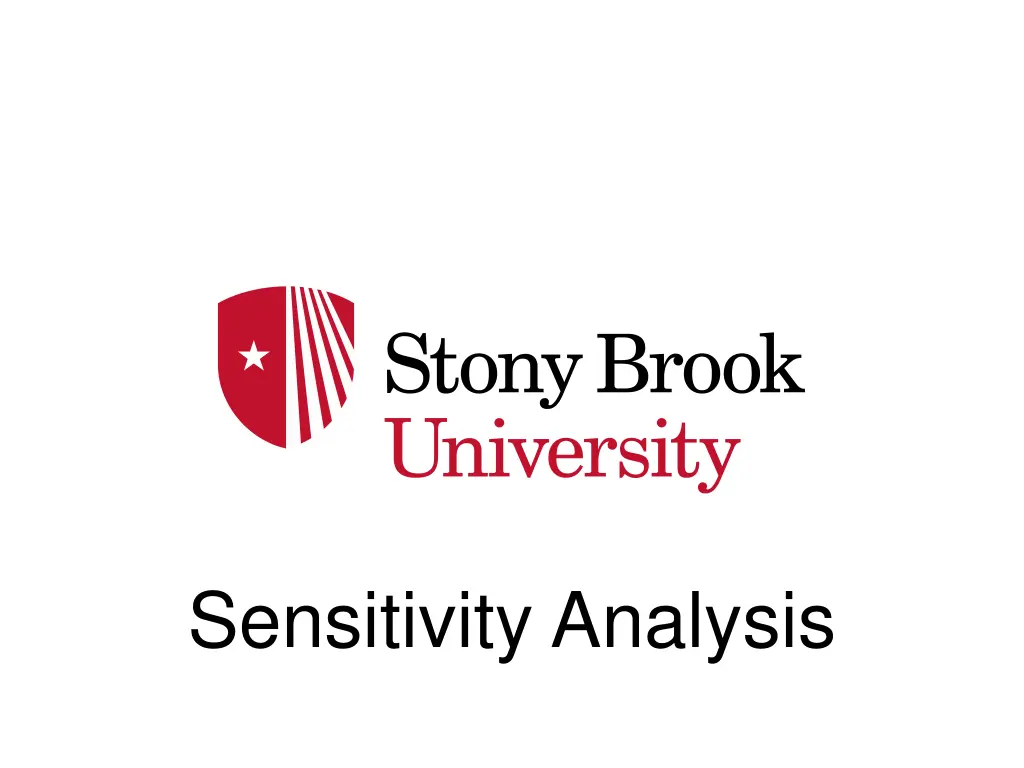 sensitivity analysis