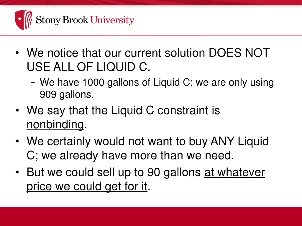 we notice that our current solution does