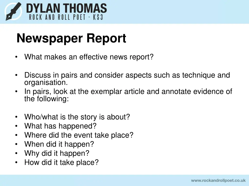 newspaper report