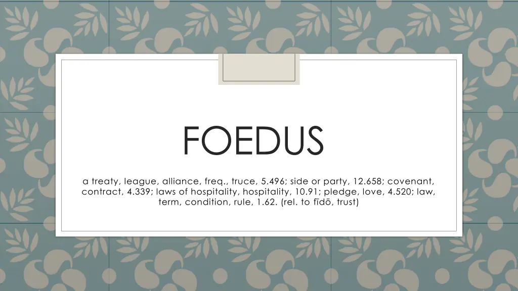 foedus