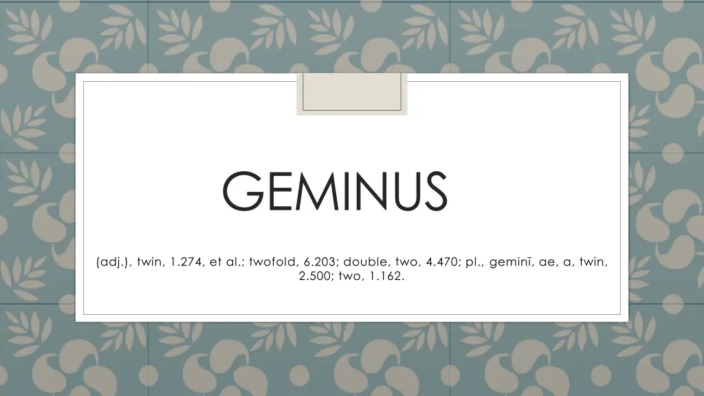 geminus