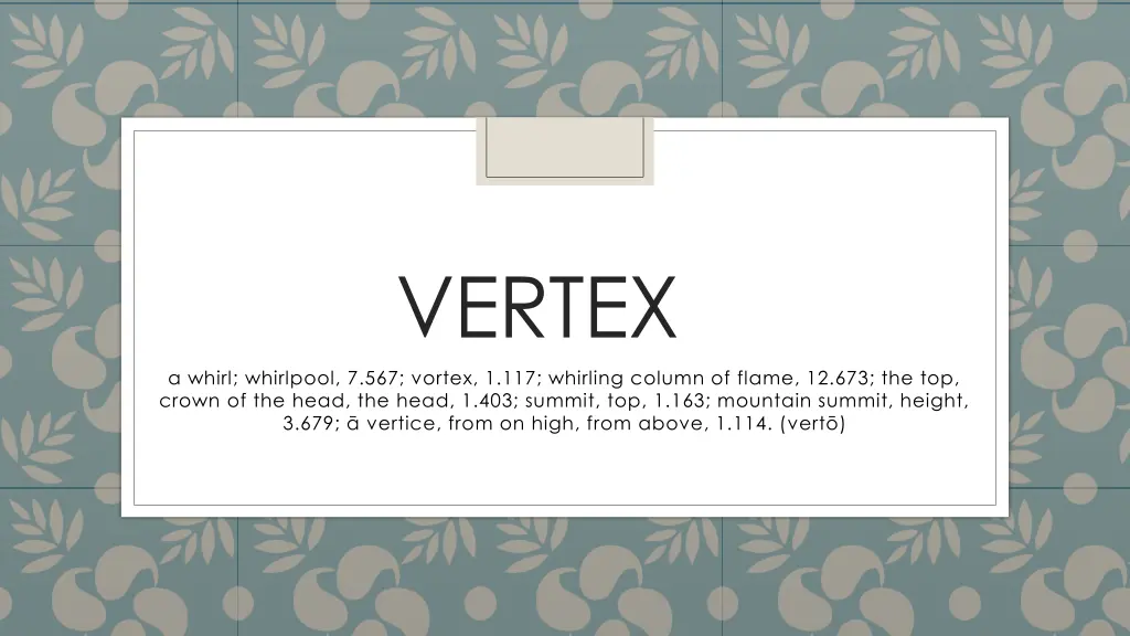 vertex