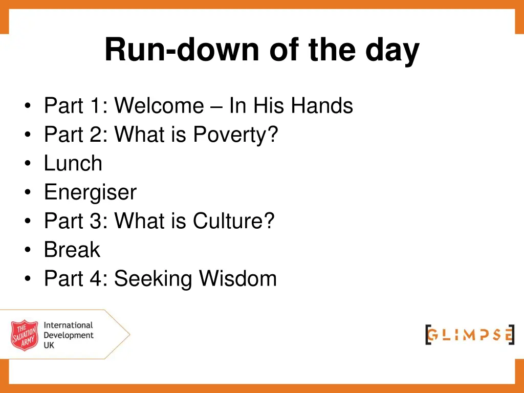run down of the day