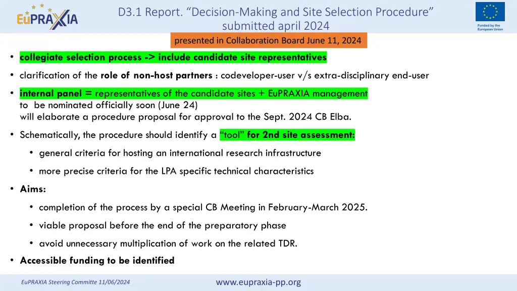 d3 1 report decision making and site selection