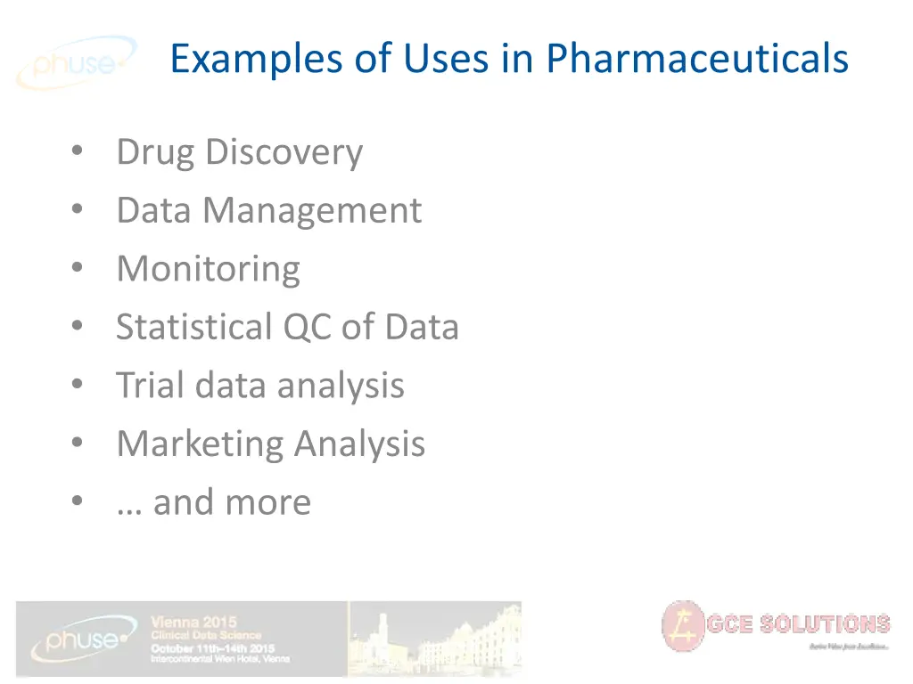 examples of uses in pharmaceuticals