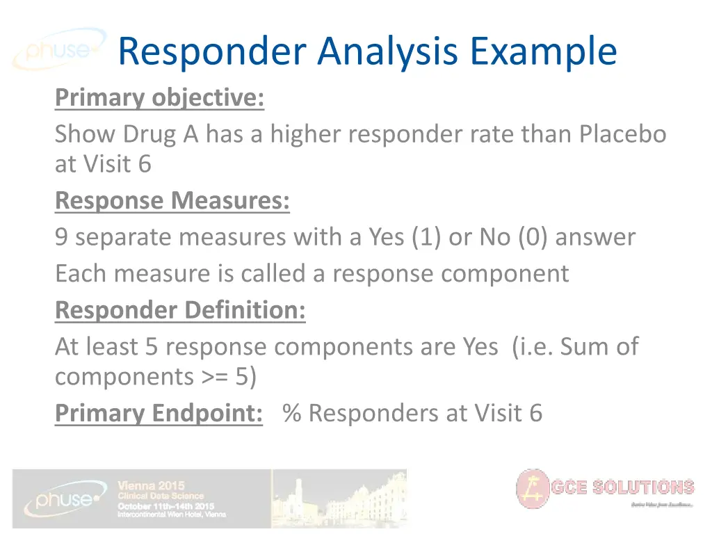 responder analysis example primary objective show
