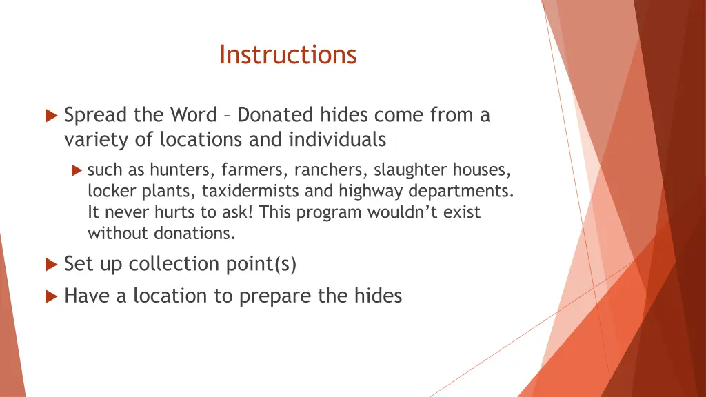 instructions
