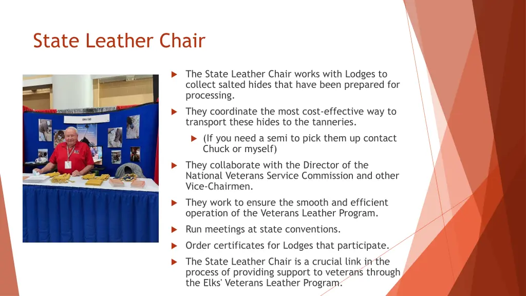 state leather chair