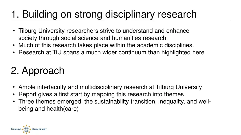1 building on strong disciplinary research